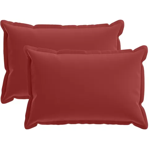 vidaXL Coussin avec oreiller HOUTEN 2 pc Bordeaux Polyester – 776306 – image 1