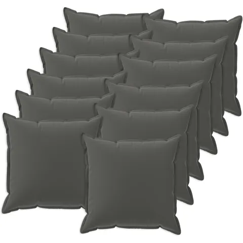 vidaXL Coussin 12 pc HOUTEN Anthracite 40 x 40 cm Polyester – image 1