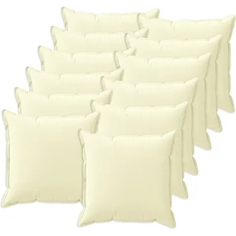 vidaXL Coussin de jeté 12 pc HOUTEN Crème 40 x 40 cm Polyester – image 1