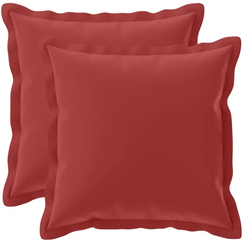 vidaXL Coussin de jeté 2 pc HOUTEN Bordeaux 40 x 40 cm Polyester – image 1