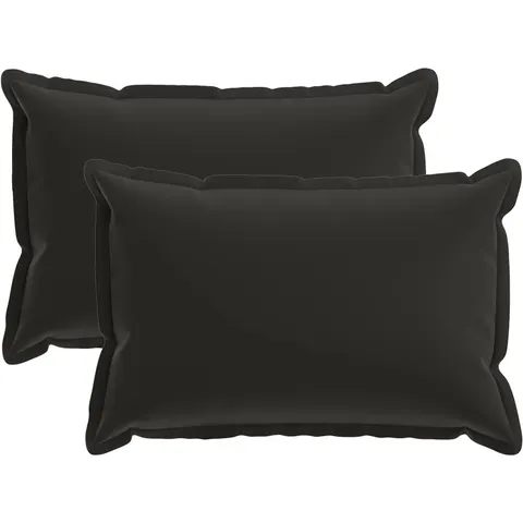 vidaXL Coussin de jeté 2 pc HOUTEN Noir 40 x 60 cm Polyester – image 1