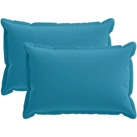vidaXL Coussin de jeté 2 pc HOUTEN Bleu clair 40 x 60 cm Polyester – image 1