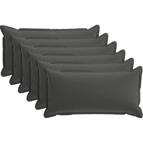 vidaXL Coussin 6 pc HOUTEN Anthracite 40 x 80 cm Polyester – image 1