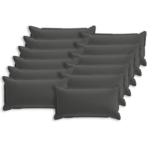 vidaXL Coussin 12 pc HOUTEN Anthracite 40 x 80 cm Polyester – image 1
