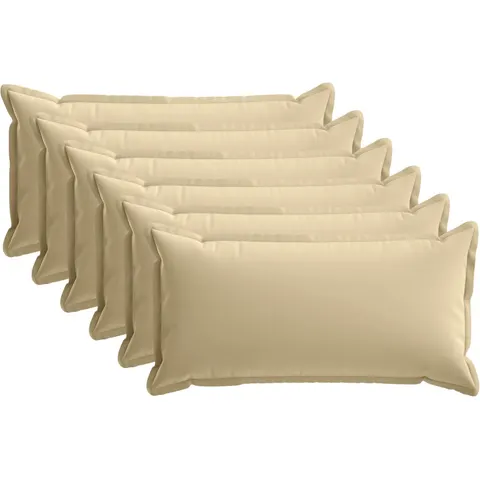 vidaXL Coussin de jeté 6 pc HOUTEN Beige 40 x 80 cm Polyester – image 1