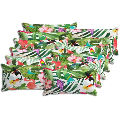 vidaXL Coussin 12 pc HOUTEN Multicolore 40 x 80 cm Polyester – image 1