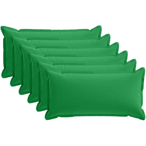 vidaXL Coussin 6 pc HOUTEN Vert 40 x 80 cm Polyester – image 1