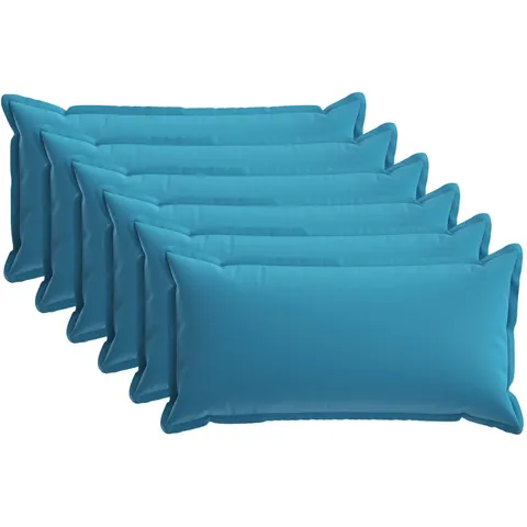 vidaXL Coussin 6 pc HOUTEN Bleu clair 40 x 80 cm Polyester – image 1