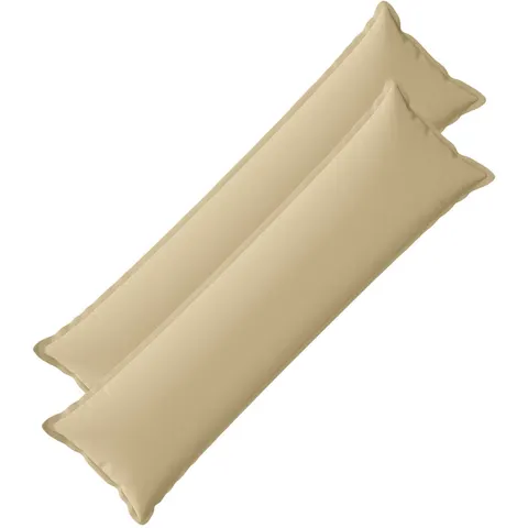 vidaXL Coussin de jeté 2 pc HOUTEN Beige 40 x 145 cm Polyester – image 1