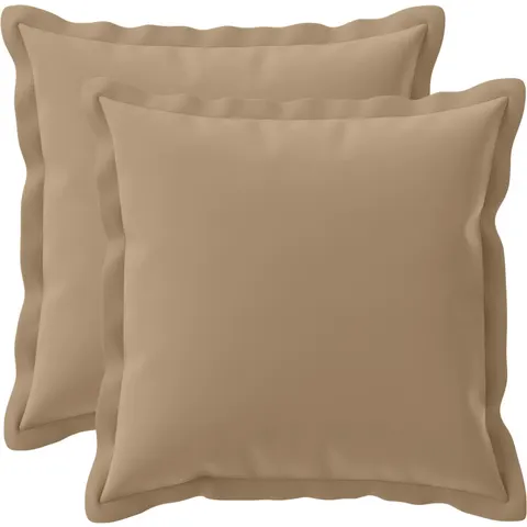 vidaXL Coussin de jeté 2 pc HOUTEN Taupe 45 x 45 cm Polyester – image 1