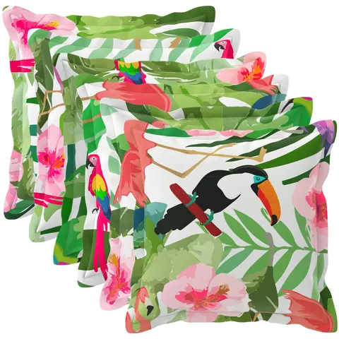 vidaXL Coussin 6 pc HOUTEN Multicolore 50 x 50 cm Polyester – image 1
