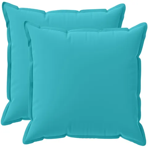 vidaXL Coussin 2 pc HOUTEN Turquoise 70 x 70 cm Polyester – image 1