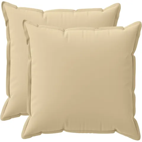 vidaXL Coussin de jeté 2 pc HOUTEN Beige 80 x 80 cm Polyester – image 1
