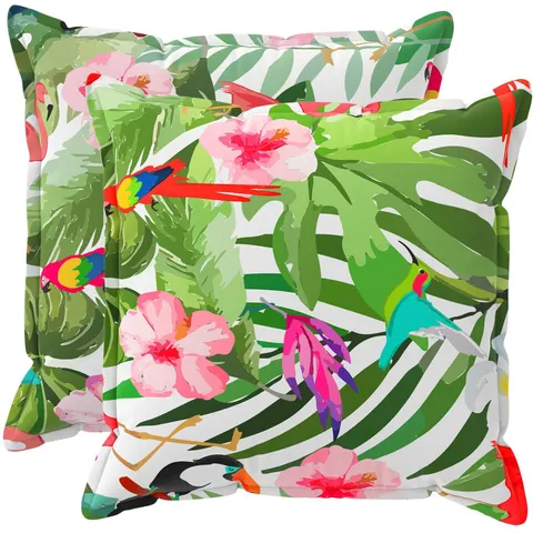 vidaXL Coussin 2 pc HOUTEN Multicolore 80 x 80 cm Polyester – image 1
