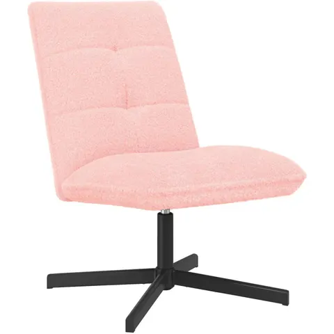 vidaXL Chaise pivotante Rose Bouclé – image 1
