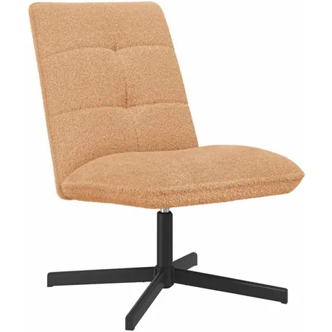 vidaXL Chaise pivotante Beige Bouclé – image 1