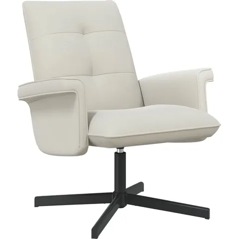 vidaXL Chaise pivotante Crème Velours – image 1