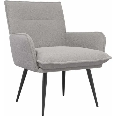 vidaXL Fauteuil Gris clair Bouclé – 854769 – image 1