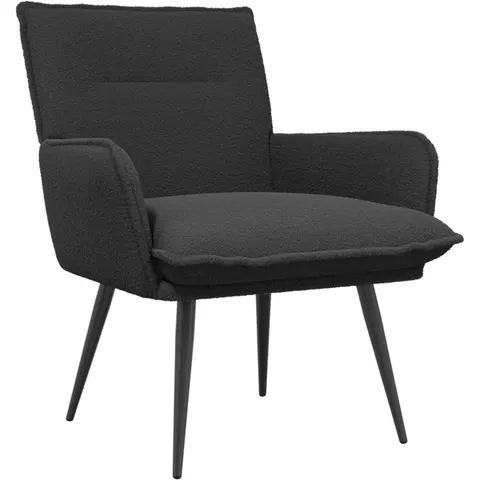 vidaXL Fauteuil Gris foncé Bouclé – 854790 – image 1