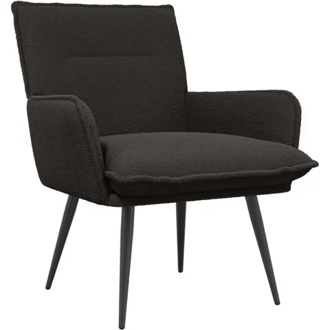 vidaXL Fauteuil Noir Bouclé – 854806 – image 1