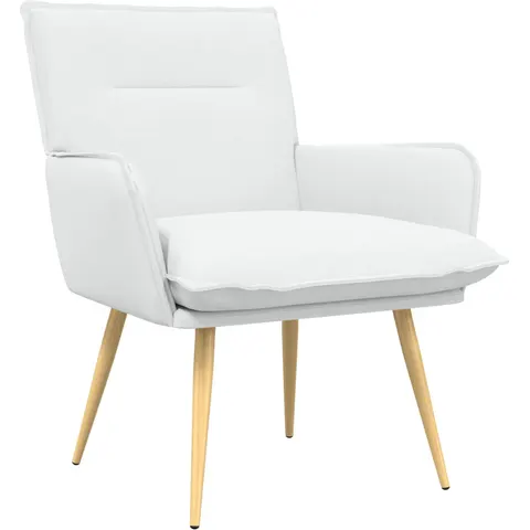 vidaXL Fauteuil Blanc Tissu – 854929 – image 1
