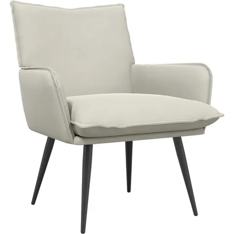 vidaXL Fauteuil Crème Velours – 855155 – image 1