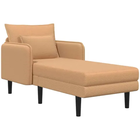 vidaXL Grande méridienne Beige Bouclé – 898060 – image 1