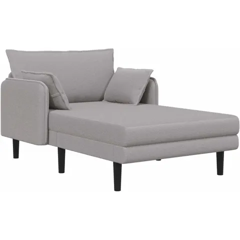vidaXL Grande méridienne Gris clair Bouclé – 898152 – image 1