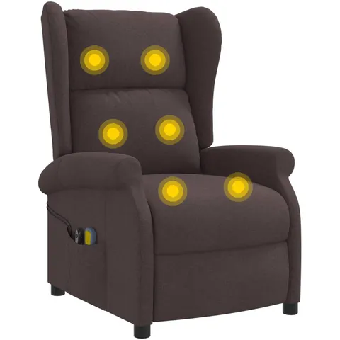vidaXL Marron foncé Tissu – image 1