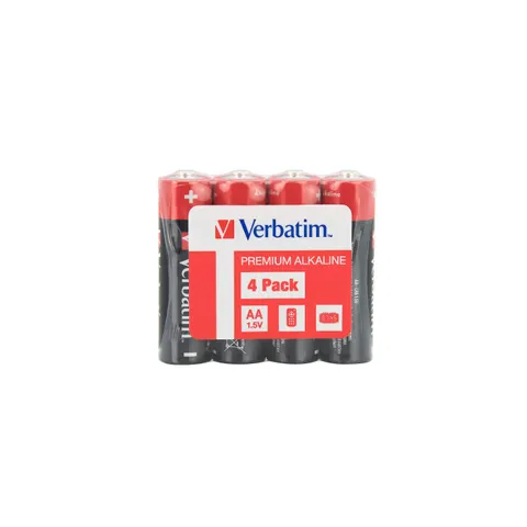 Verbatim ALKALINE BATTERY AA 4 PACK (SHRINK WRAP) – Bild 1