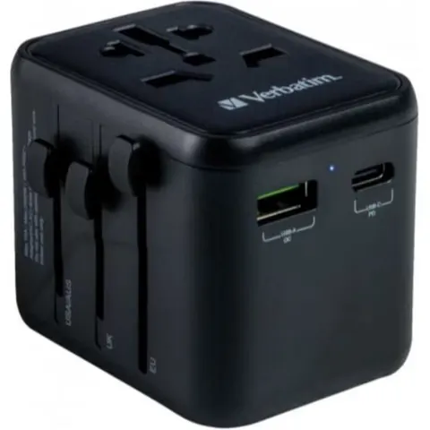 Verbatim 49544 Netzstecker-Adapter Universal Schwarz – Bild 1