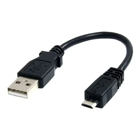 STARTECH 6in USB A to Micro B USB Cable – Schwarz – Bild 1