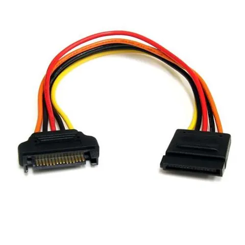 StarTech.com 20cm SATA Strom Verlängerung - Stecker / Buchse - Serial-ATA Strom Verlängerungskabel - Spannungsversorgungs-Verlängerungskabel - SATA-Stromstecker – Bild 1