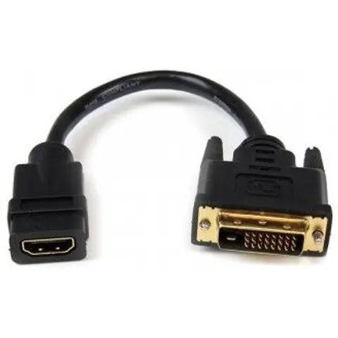 STARTECH 20cm HDMI auf DVI-D Kabel – Schwarz – Bild 1