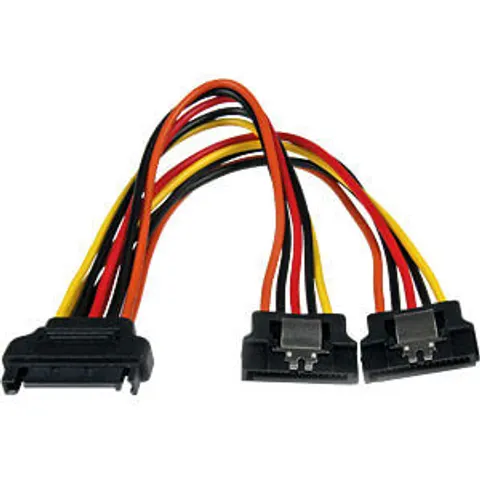 StarTech.com 6in Latching SATA Power Y Splitter Cable Adapter - M/F – image 1