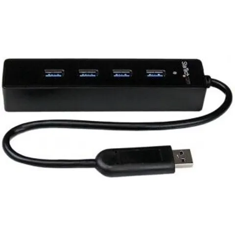 STARTECH 4 Port Portable USB 3.0 Hub – Schwarz – Bild 1