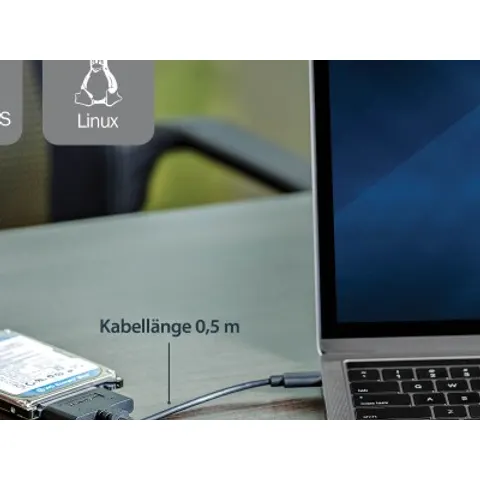 StarTech USB-C naar 2,5 inch SATA III adapter – afbeelding 1