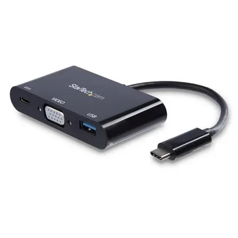 StarTech.com USB-C auf VGA Multifunktions-Adapter mit USB-A Port und Power Delivery – Bild 1