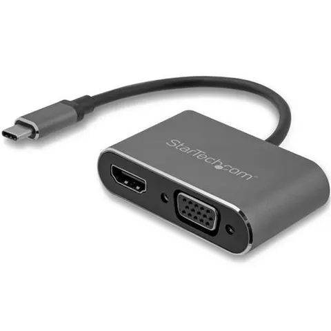 USB C to VGA/HDMI Adapter Startech CDP2HDVGA Black – afbeelding 1
