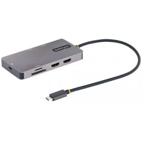 STARTECH USB C Multiport Adapter 2 HDMI – Space-grau – Bild 1