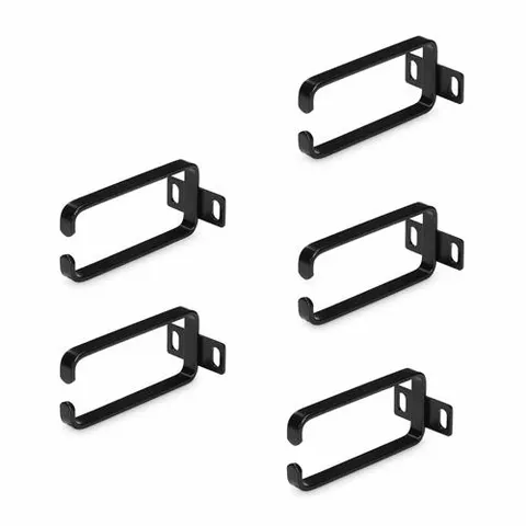StarTech.com 5-Pack 1U Vertical Cable Management D-Ring Hooks, Cable Manager For 19" Server Racks/Cabinets, Network Rack Wire Organizers, Cable Guide Rings - Ka – Bild 1