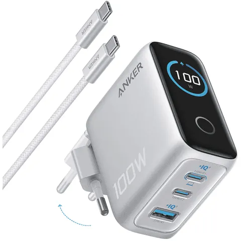 Anker Charger 100W 2C1A Silver – Grau – Bild 1