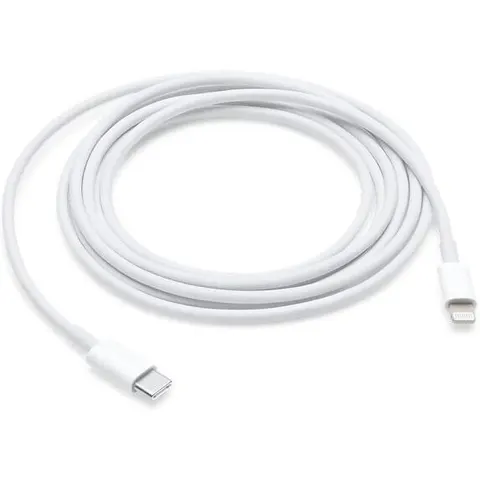 Apple - Lightning Oplaadkabel - USB‑C naar Lightning - 2m - Wit – 333989 – afbeelding 1