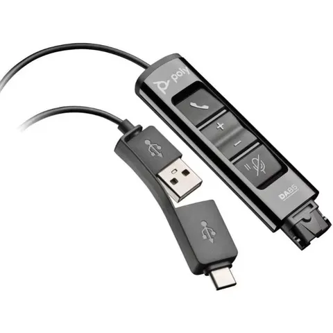 HP Poly DA85 USB to QD Black Adapter TAA – image 1