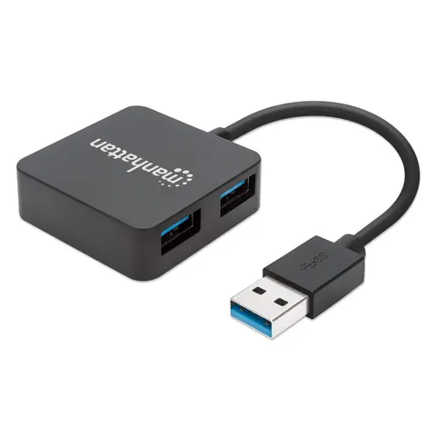 MANHATTAN USB-HUB 4-Port USB 3.0 schwarz – Bild 1