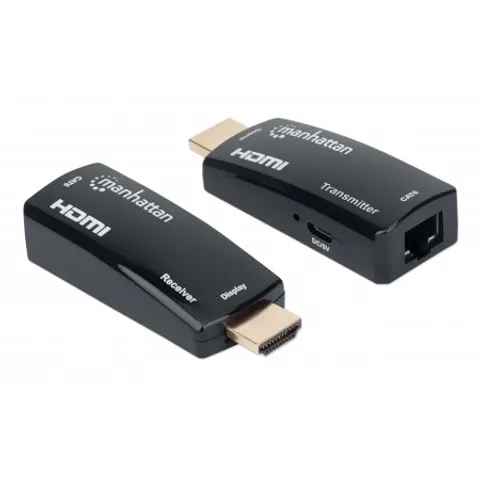 Manhattan 1080p@60Hz Compact HDMI over Ethernet Extender Kit. Extends – image 1