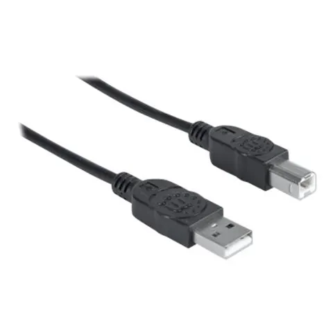 MANHATTAN USB 2.0 Anschlusskabel 3m – Schwarz – Bild 1