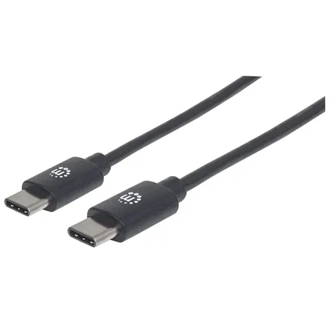 MANHATTAN USB C Anschlusskabel USB2.0 C-Stecker/C-Stecker 1m – Bild 1