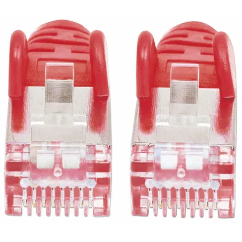 INTELLINET Patchkabel Cat6a-Stecker/Cat7-Rohkabel 0,25m rot – Bild 1