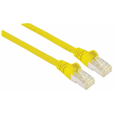 INTELLINET Patchkabel Cat6a-Stecker/Cat7-Rohkabel 0,25m gelb – Bild 1